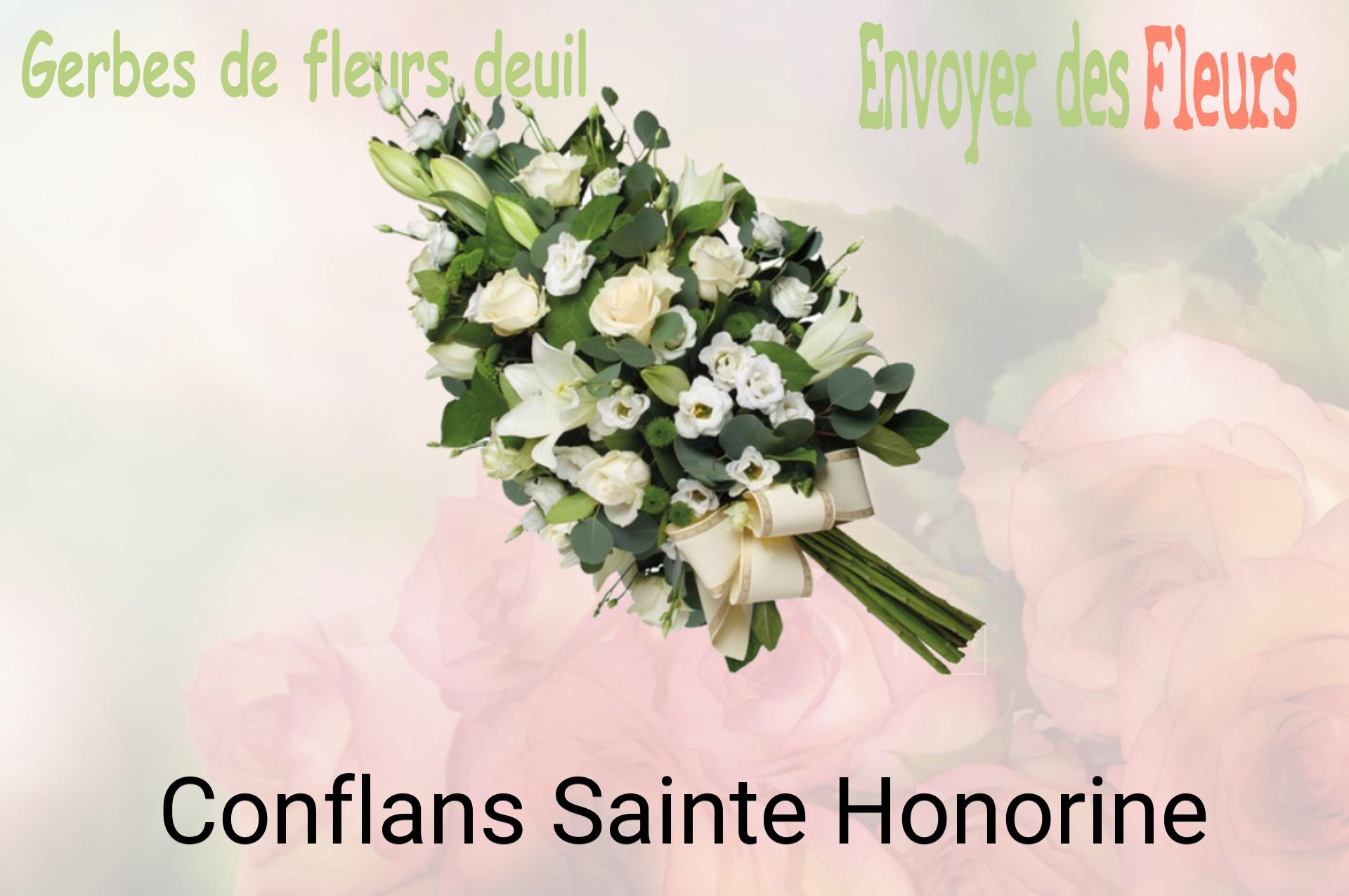Gerbe de fleurs de deuil livrée à Conflans-Sainte-Honorine